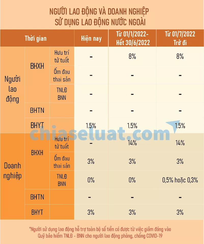 Chính sách về BHXH thay đổi với người lao động và doanh nghiệp sử dụng lao động nước ngoài năm 2022 – Chia sẻ luật